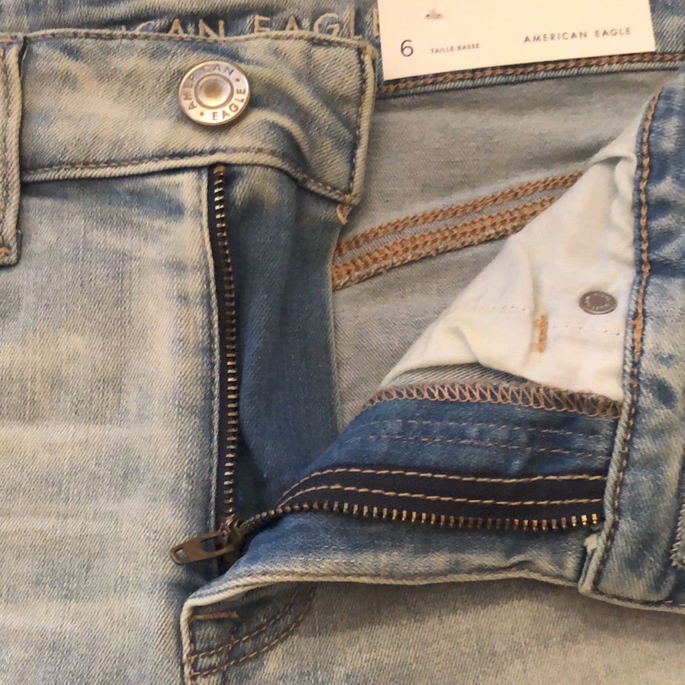 American Eagle Next Level Stretch Shortie Shorts in Blue Size 6 - Picture 8 of 17